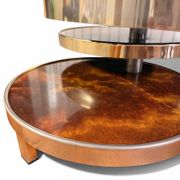 Coffee Table with 3 Platforms in Elm Burl - Maria Pergay