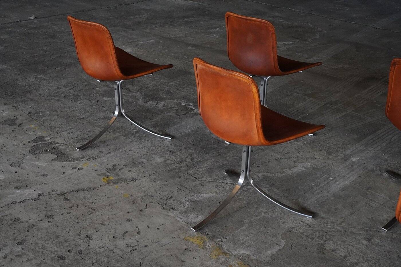 PK9 Dining Chairs by Poul Kjærholm for E. Kold Christensen, Denmark, 1960s, Set of 8