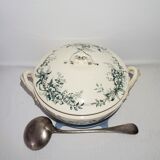Earthenware tureen from Salins model Cyclamen