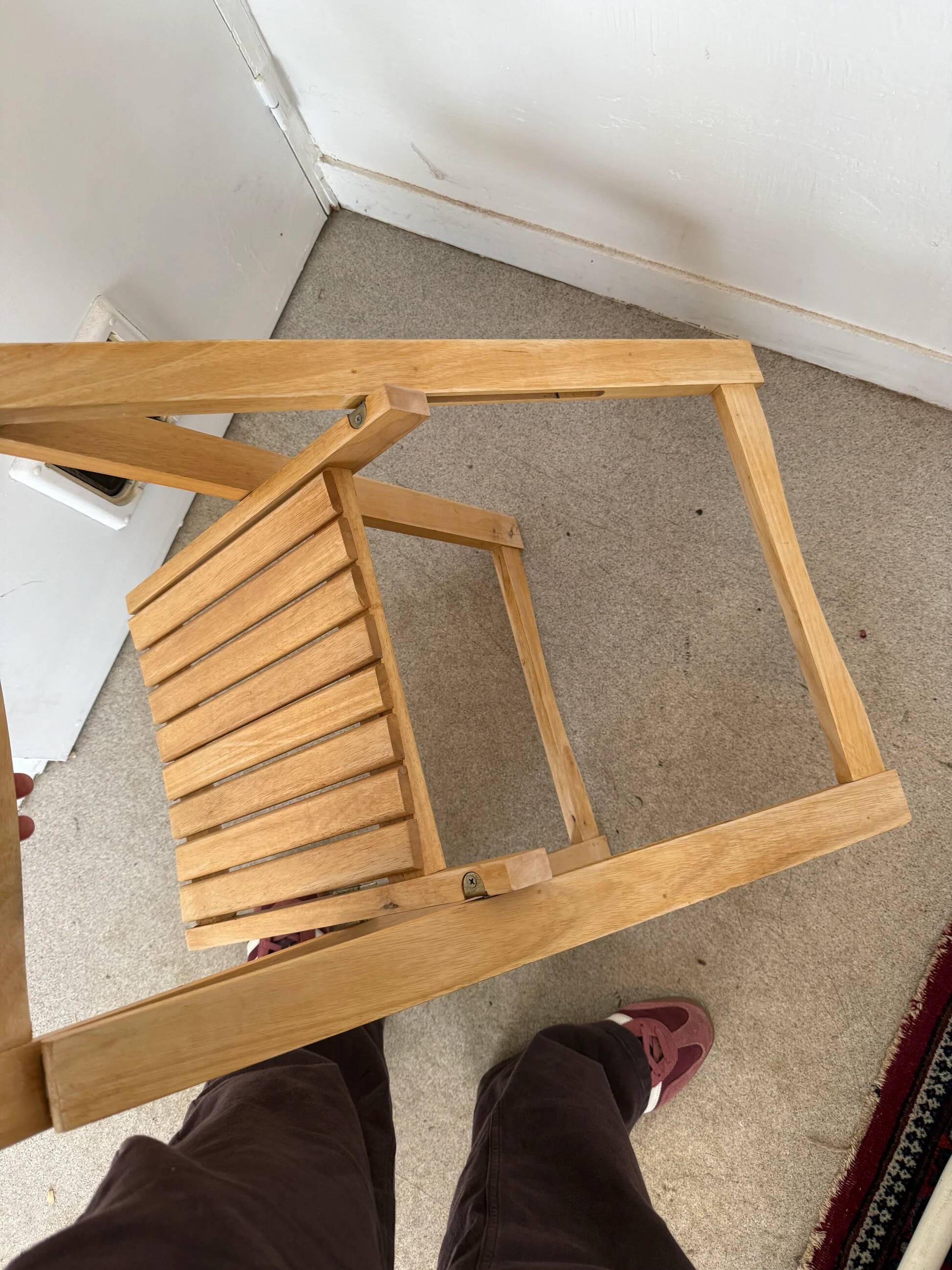 Wooden folding chair