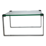 Glass Chrome Coffee Table Draenert 1022 1970s Narrow
