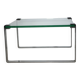 Table basse étroite en verre chromé Draenert 1022 années 1970