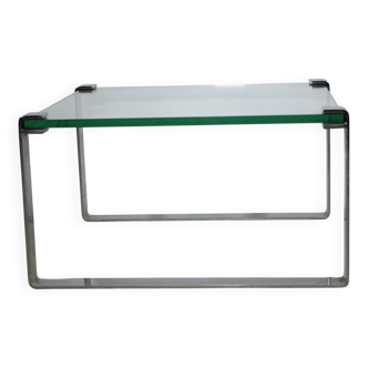 Glass Chrome Coffee Table Draenert 1022 1970s Narrow