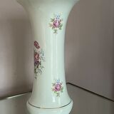 Large Hollohàza porcelain vase with floral motifs