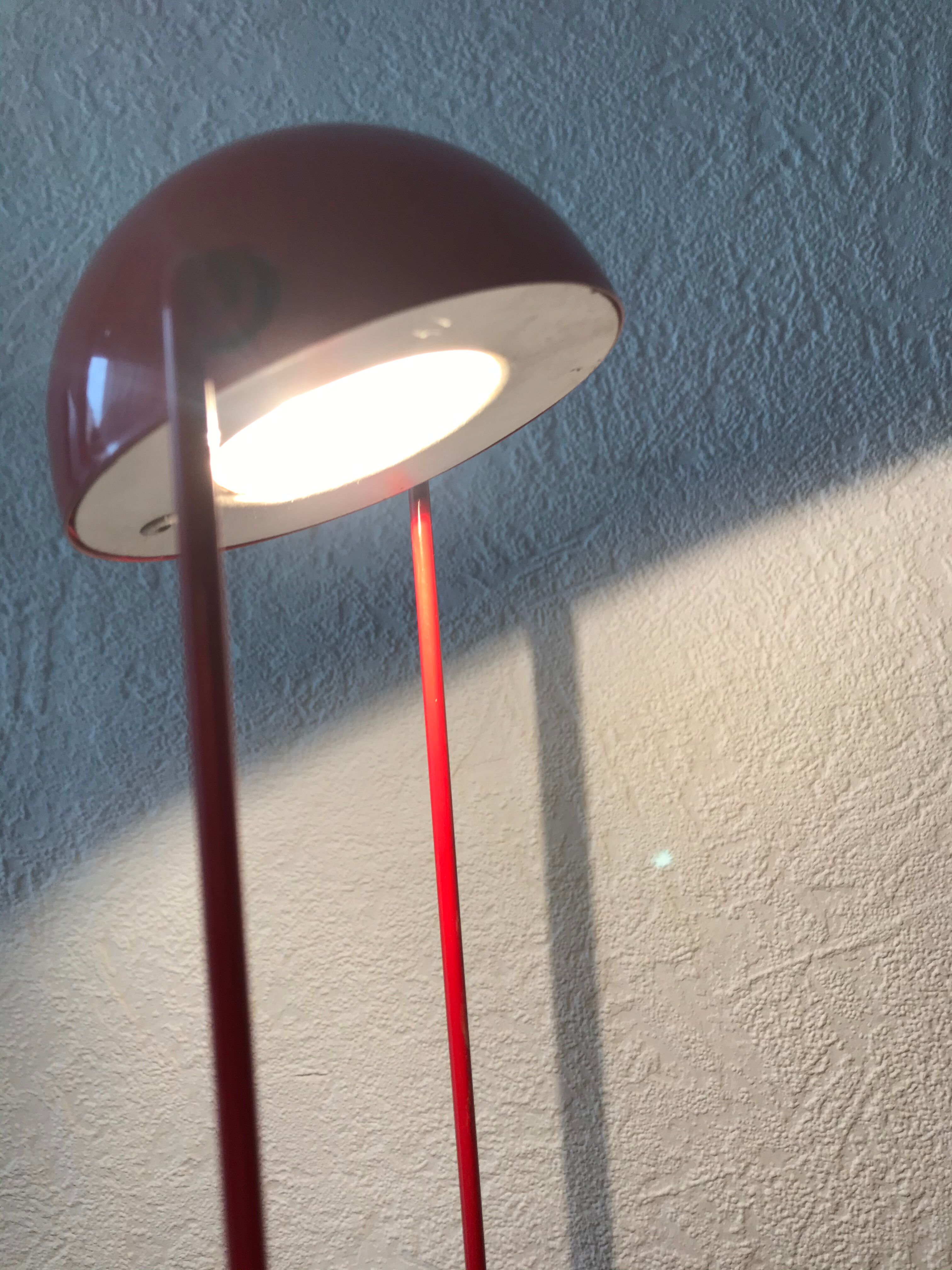 Vintage red articulated lamp