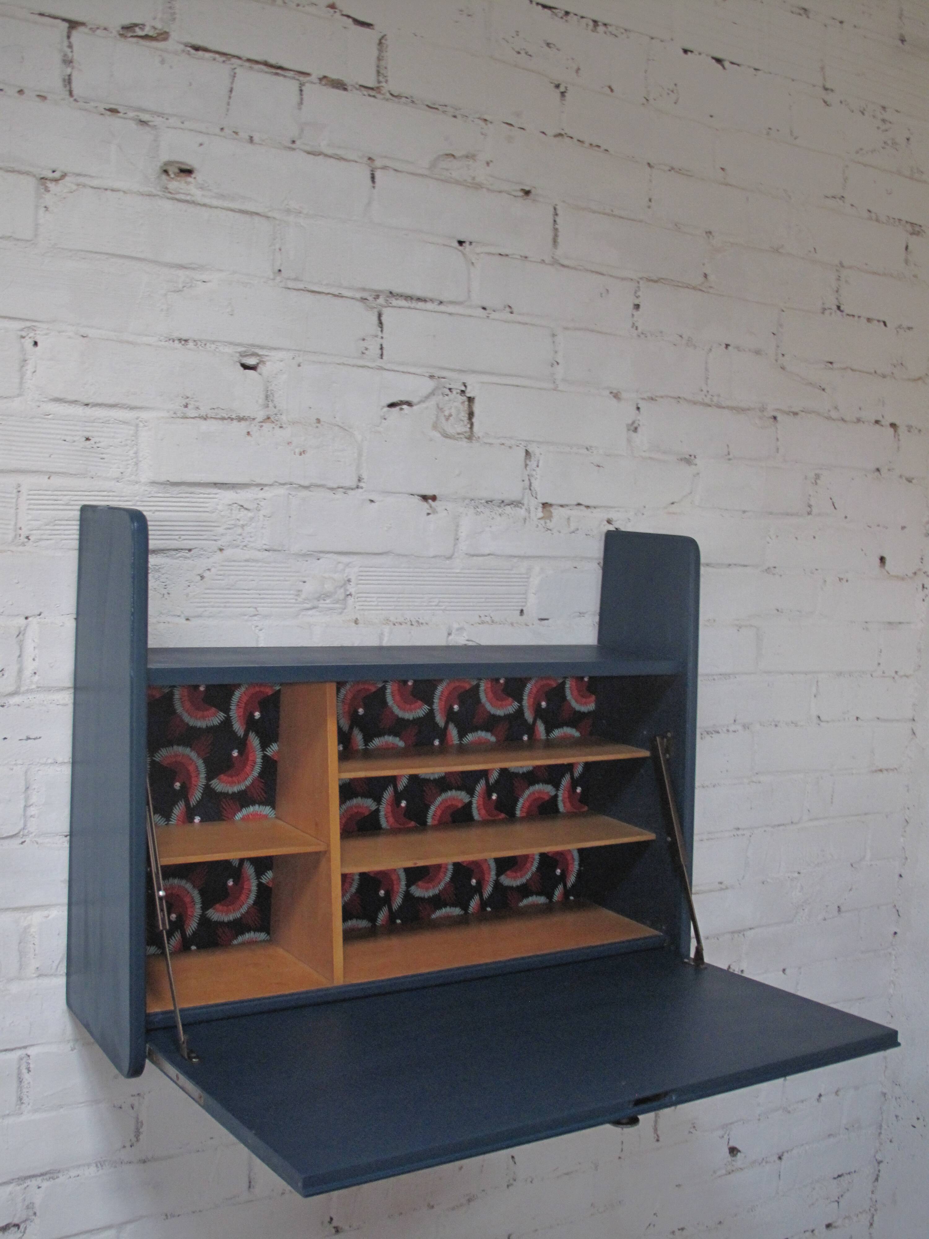 Scandinavian wall secretary stamped nordiska