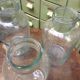 Bombonnière vintage de commerce en verre