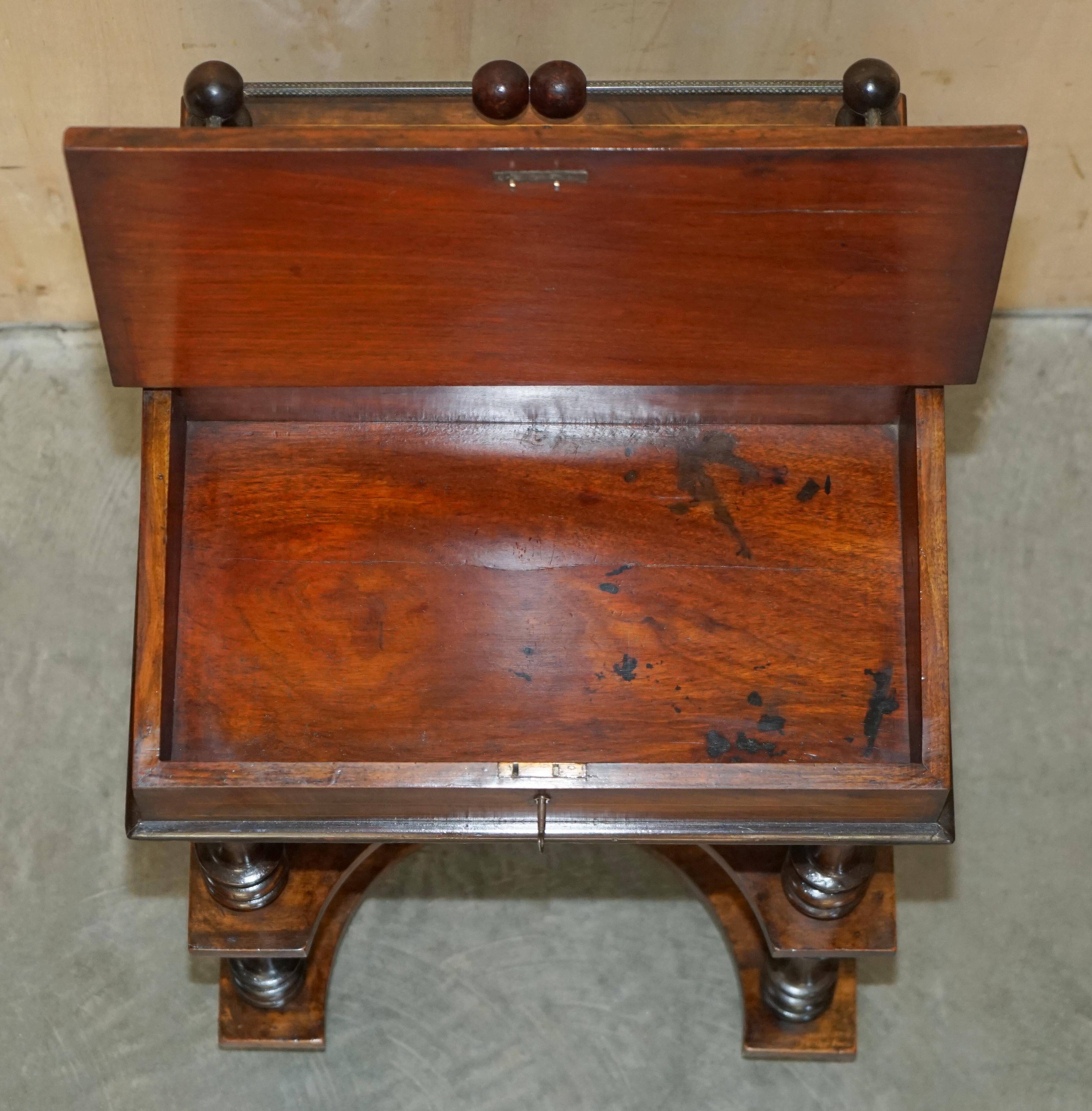 Pair of fully restored antique Davenport desks.