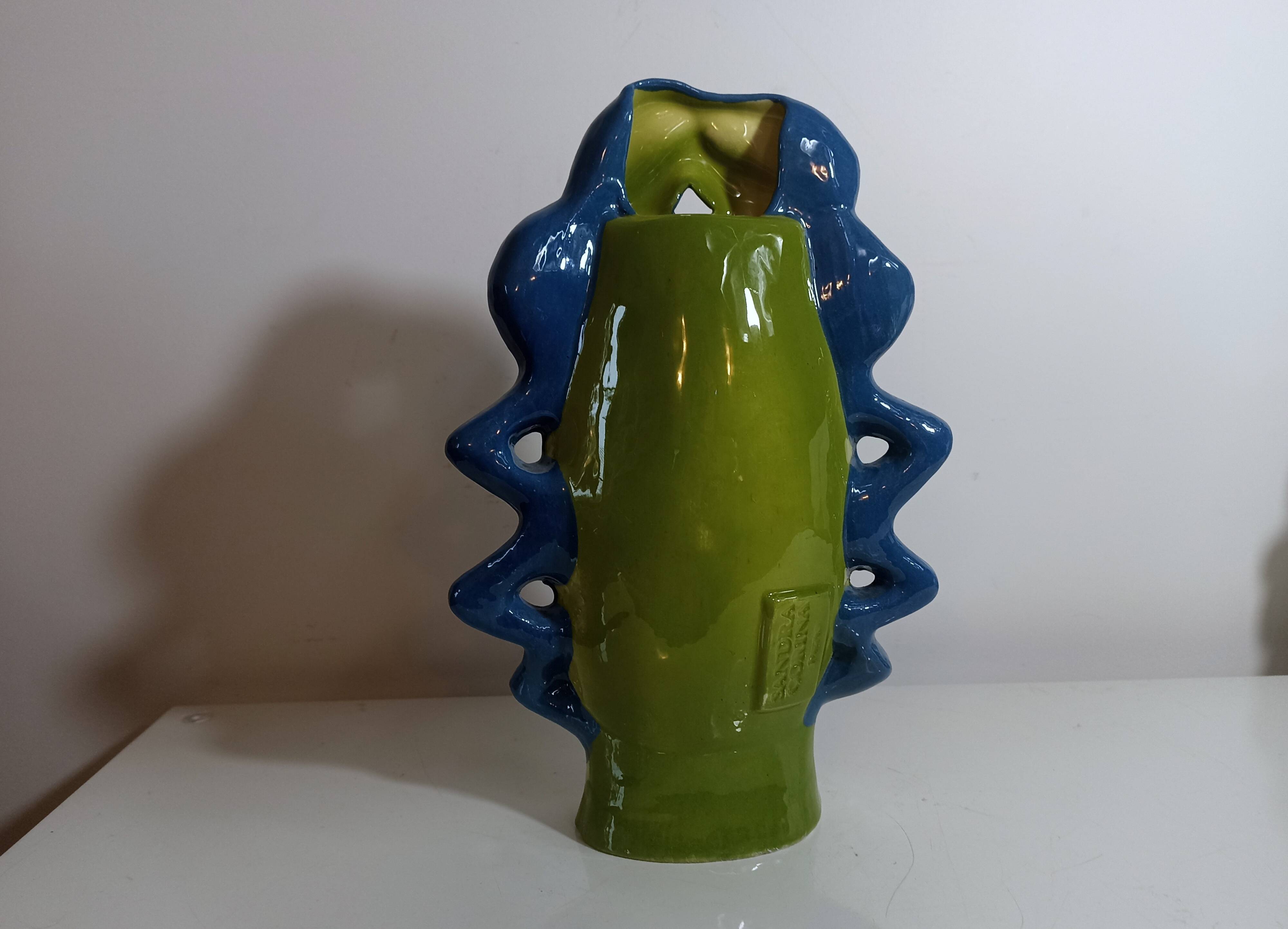 20th century designer ceramic vase Sandra Corina Paris