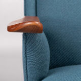 Danish reupholstered blue sofa by Johannes Andersen for CFC Silkeborg, 1960s