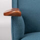 Danish reupholstered blue sofa by Johannes Andersen for CFC Silkeborg, 1960s