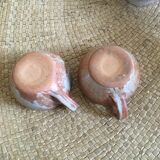 Series of 9 cups of sandstone