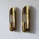 Appliques murales en laiton de style mid-century moderne, ensemble de 2