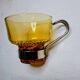 Amber glass espresso cups from the 1960s-70s. Italy