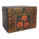 Antique wooden trunk with peony illustrations (China, circa 1900) #5