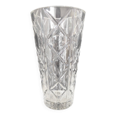 Crystal vase with lozenge decoration, 25.5 cm