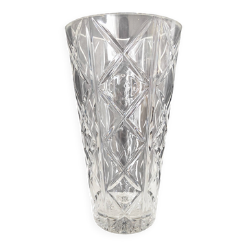 Vase en cristal décor de pastilles 25,5 cm