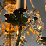 Louis XV style cage chandelier in gilded bronze decorated with tassels circa 1920