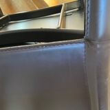 Lot 4 chairs moka cinna brown leather