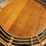 Bamboo and rattan side table