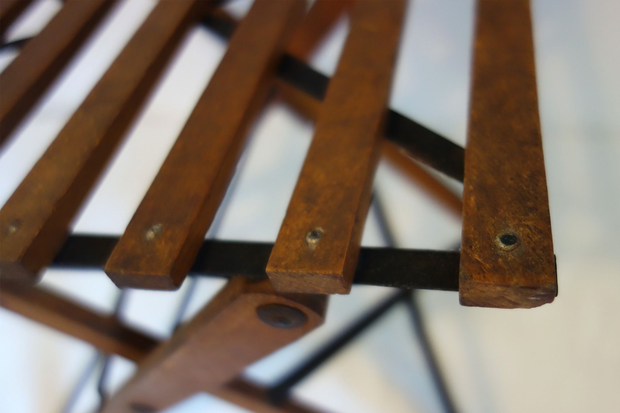 Very old folding stool with carrying handle 30/40s