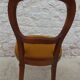 Louis Philippe style chair in solid wood with velvet top