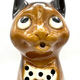 Pitcher slurry cat in faience