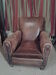 Fauteuil club  en cuir des années 30