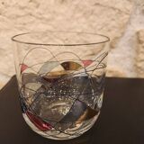 Vintage aperitif service – Cristal de Paris style – 6 glasses + carafe – Ann