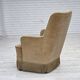 1970s, Danish highback armchair, light green furniture velour.