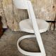 Old Baumann chair model Halfa white wood vintage 70s