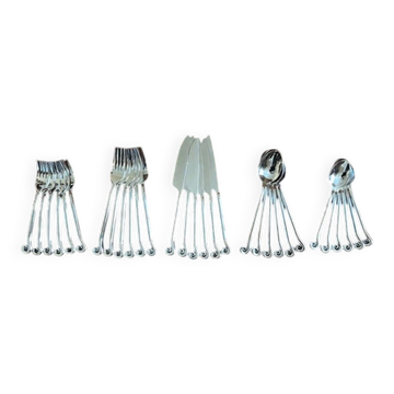 30-piece stainless steel cutlery set - spiral shape, swirls