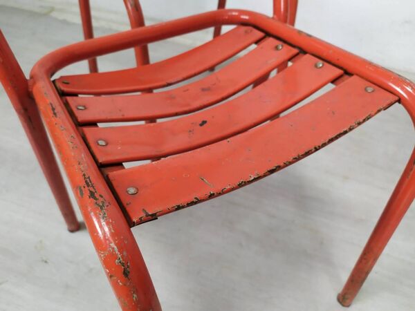 4 chaises bistrot métal tolix
