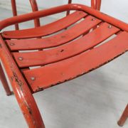 4 tolix metal bistro chairs