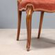 Antique Louis-Philippe chairs in walnut and fabric, Italy, 19th century.