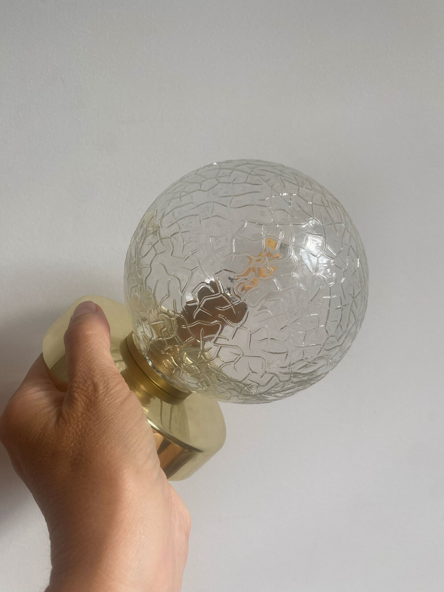 Applique ou plafonnier globe vintage en verre
