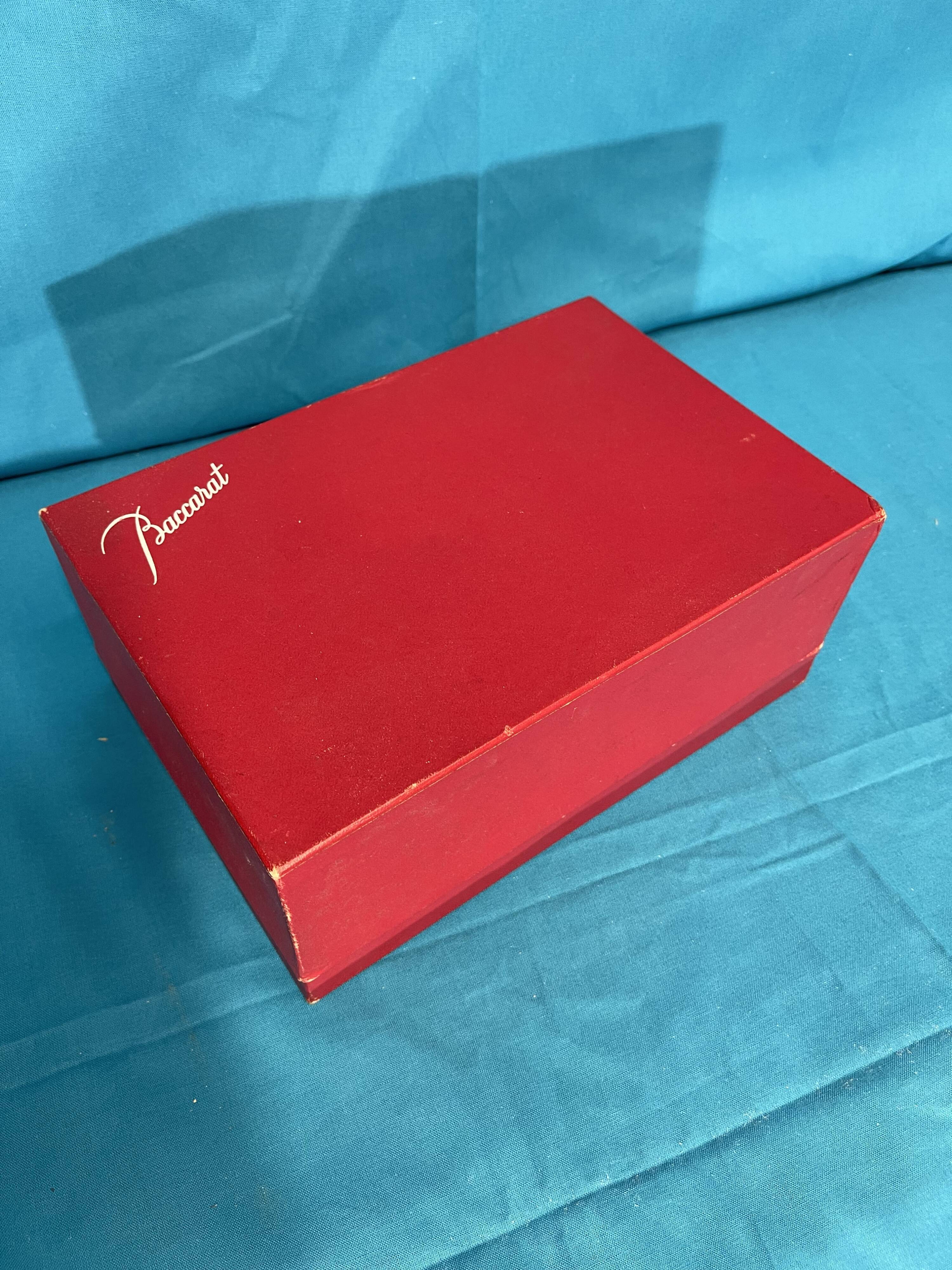 2 Napoleon baccarat glasses, original box
