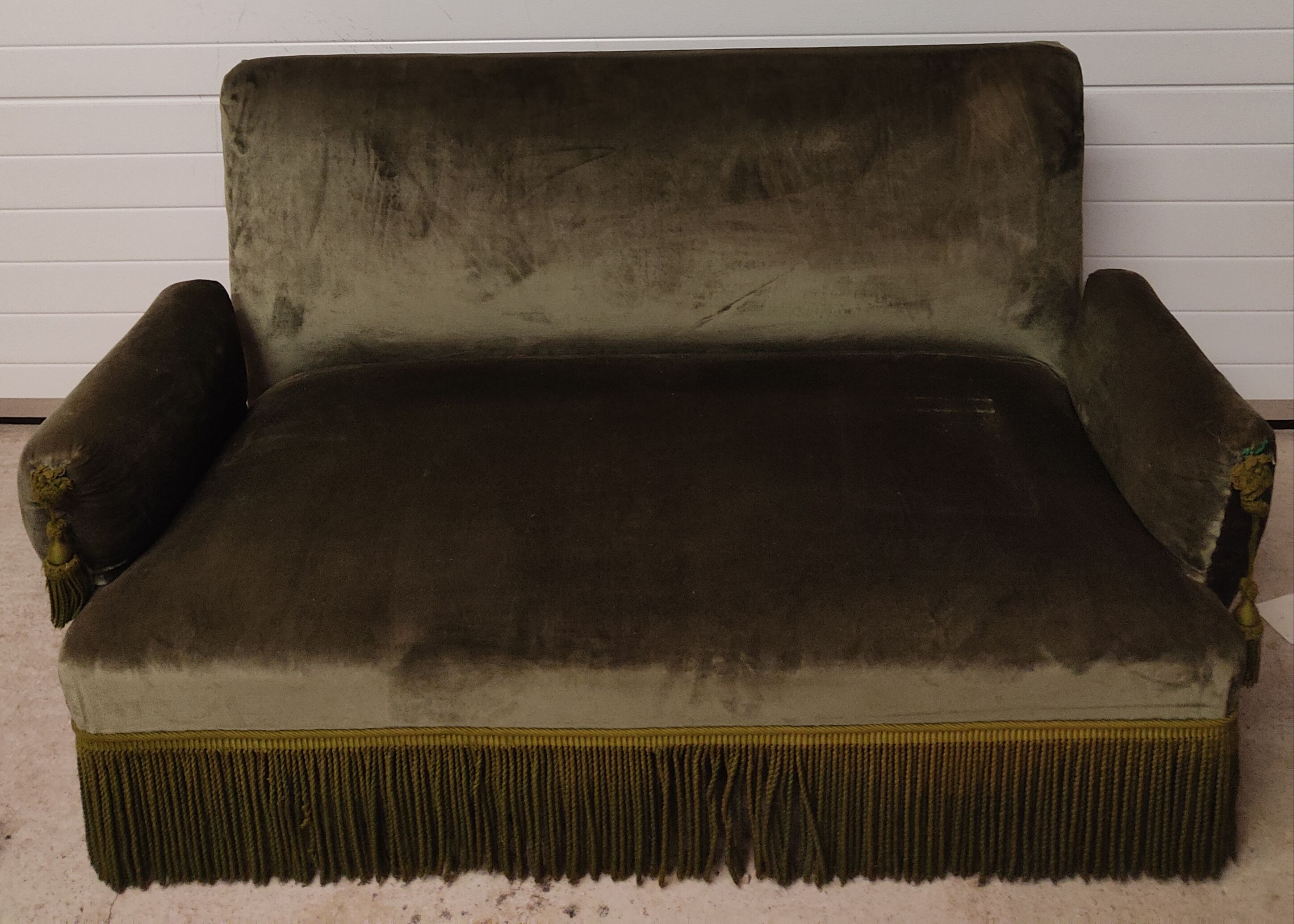 Bench epoque 19 ieme velvet green