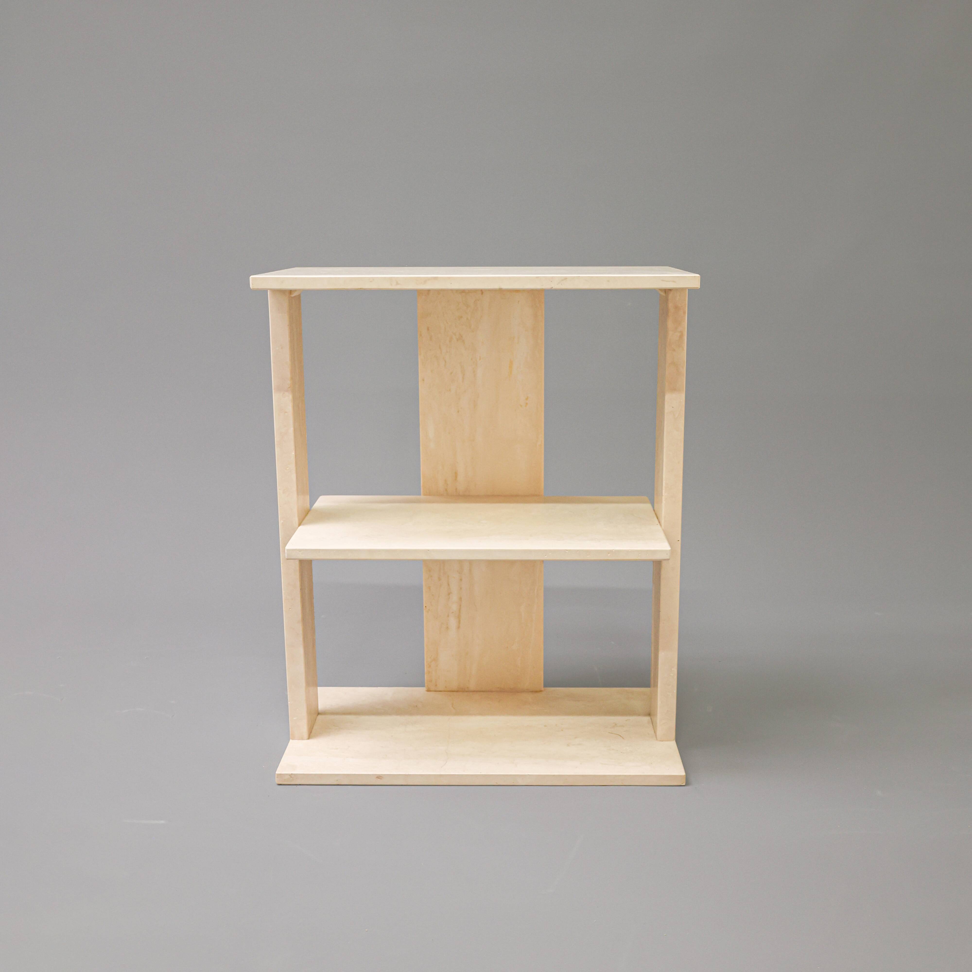 Vintage travertine book case, 1970s.