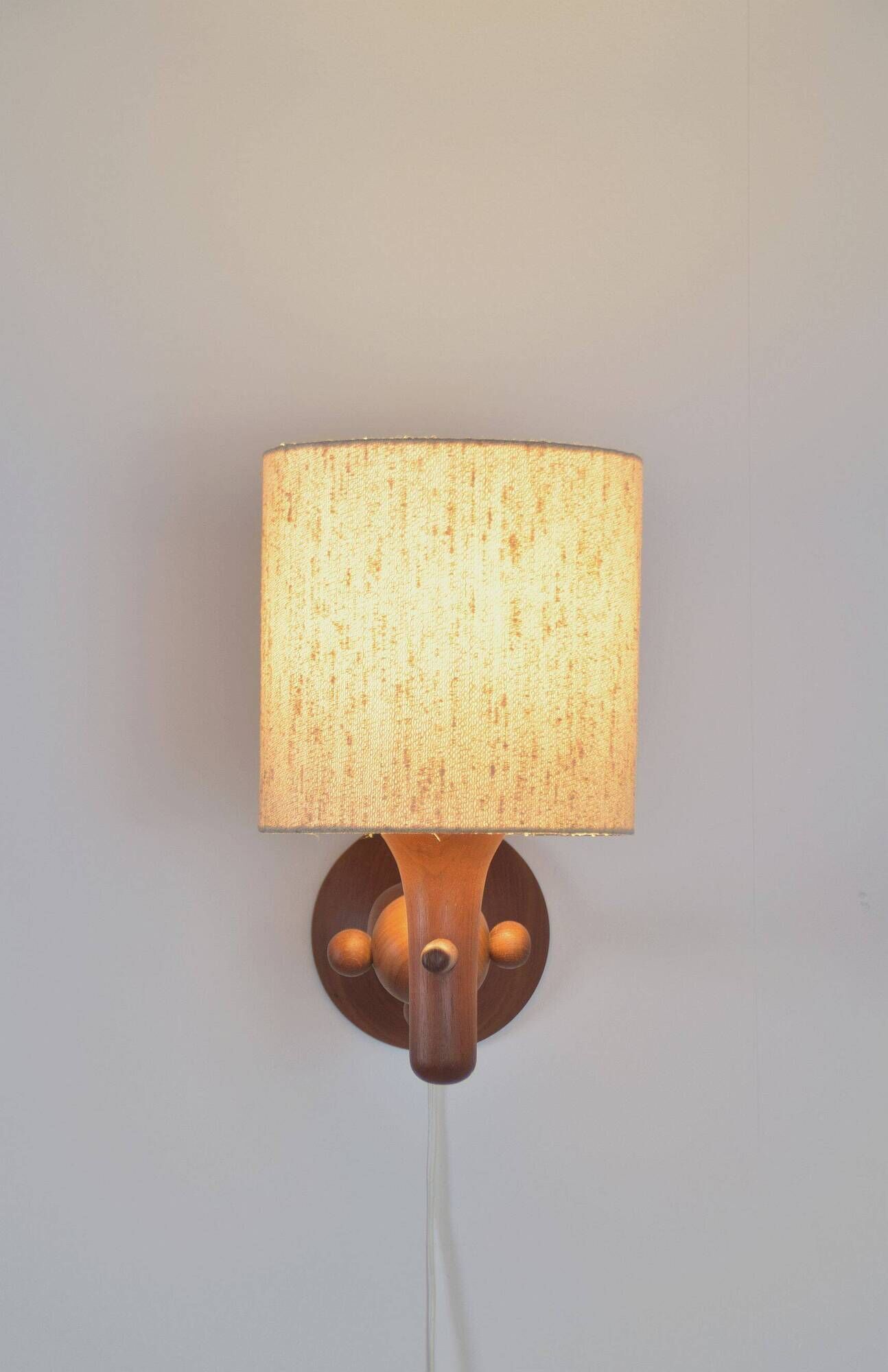 Danish teak wall lamp, 1960s