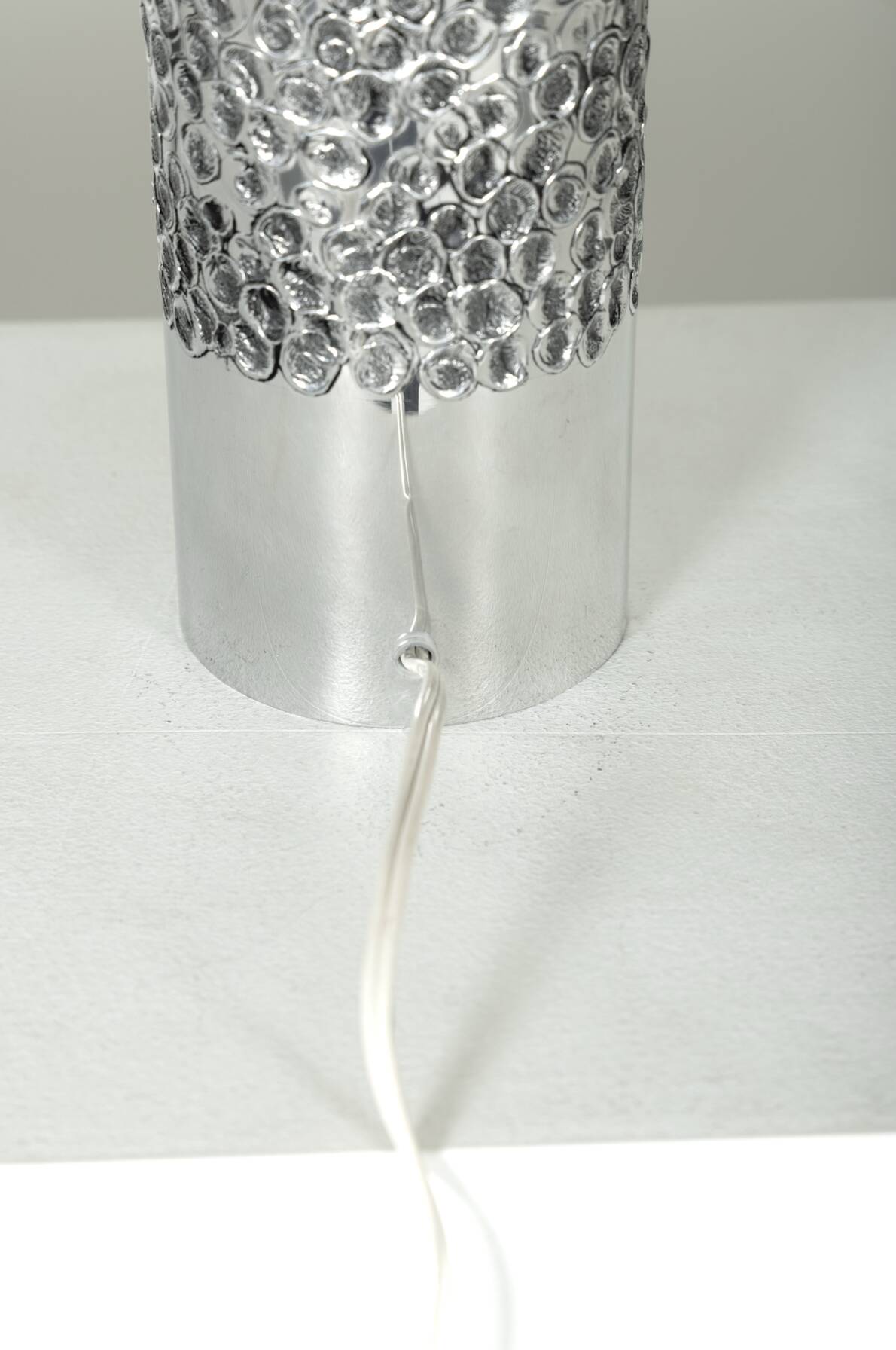 Brutalist aluminum lamp, 1970s