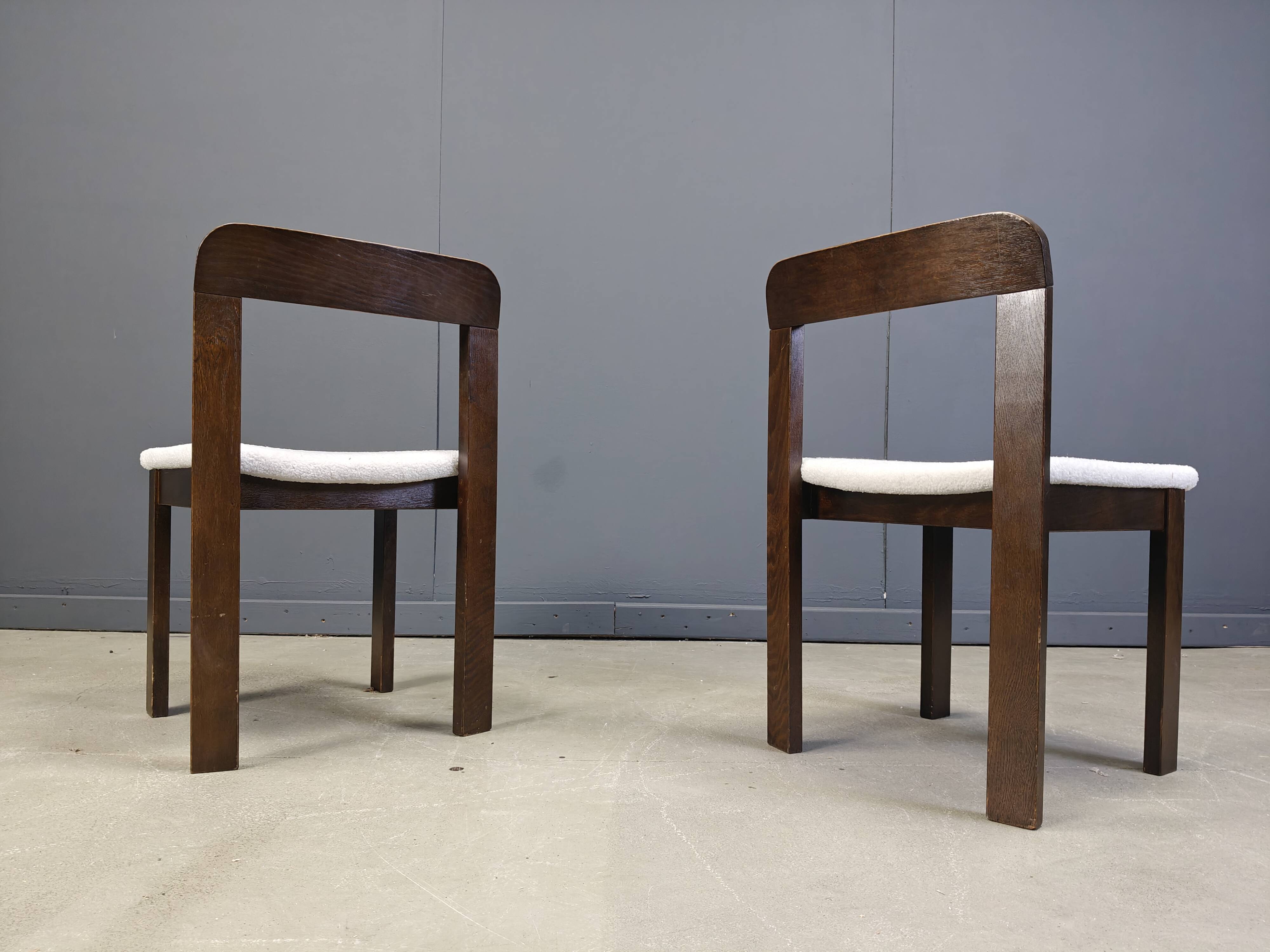 Vintage Brutalist Dining Chairs, Set of 6 - 1960s