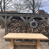 Renovated solid oak monastery table