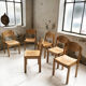 Set de 6 chaises hêtre années 80