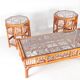 Ensemble de 3 tables basses en rotin