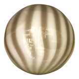 Italian Milky-White and Beige Murano Glass Swirlings Sphere Flush Mount