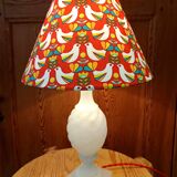 Vintage Alabaster Lamp and Bird Shade