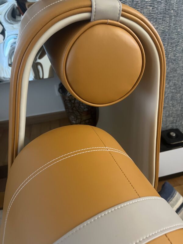 Fauteuil de salon en cuir de selle de luxe
