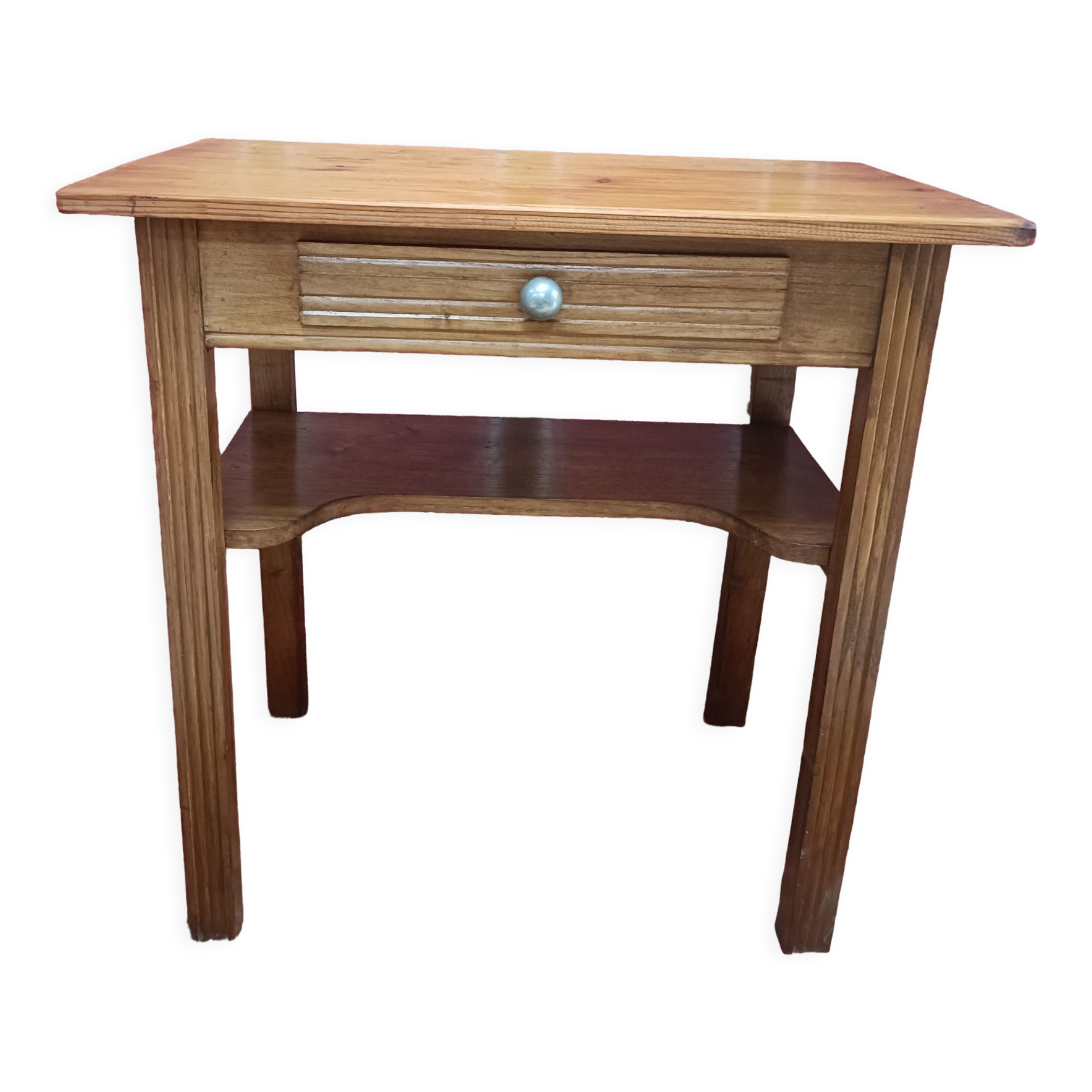 Table de toilette vintage en pin