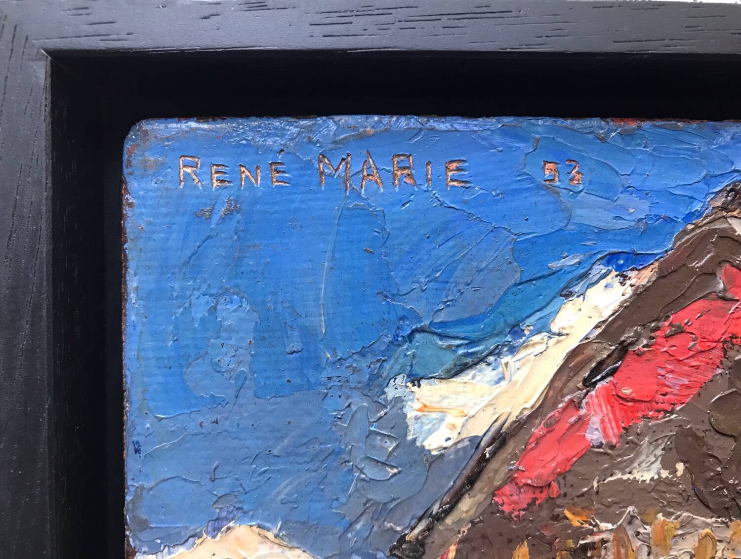 Oil on panel by René Marie (1890-1972). Montmartre